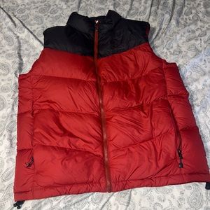 Red and black eddie bauer vest